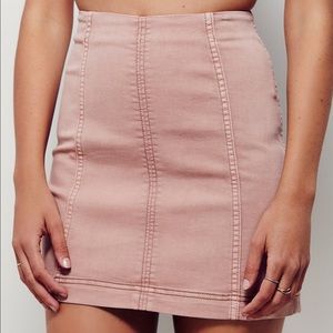 Free People tight jean skirt